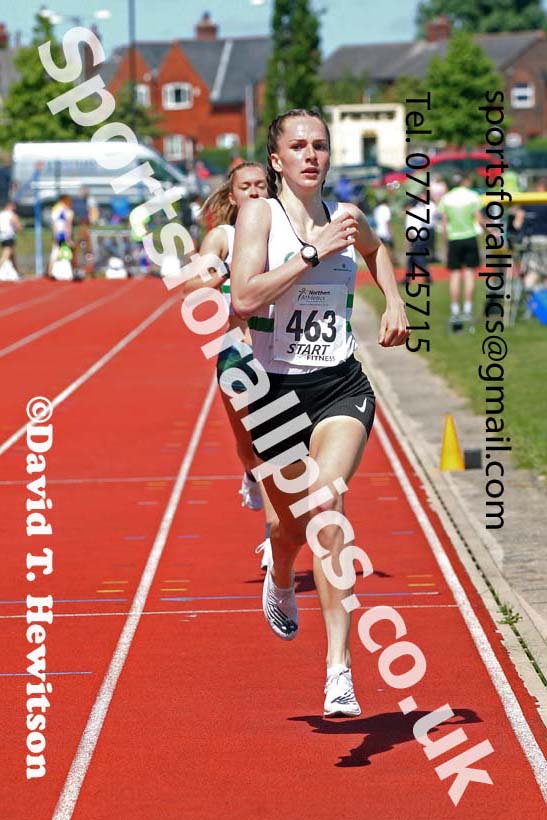 Womens under-20s 1500 metres, 2021 Northern Senior and Under-20s Champs., Leigh. Photo: David T. Hewitson/Sports for All Pics